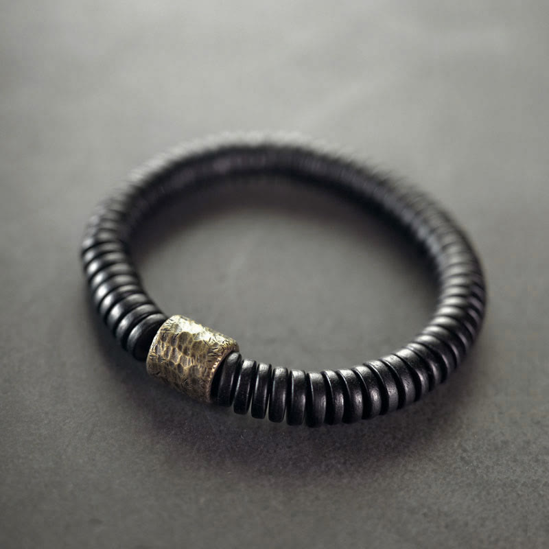 Nimara Ritual Ebony Wood Copper Brass Calm Bracelet