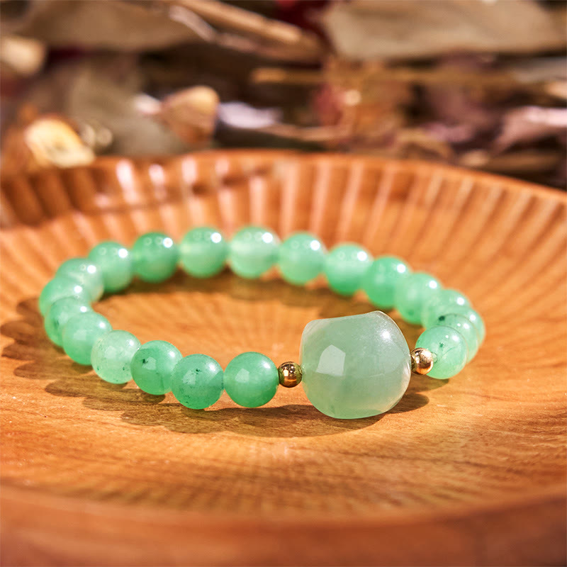Nimara Ritual Amethyst Green Aventurine Rose Quartz Fluorite Cat Head Balance Luck Bracelet