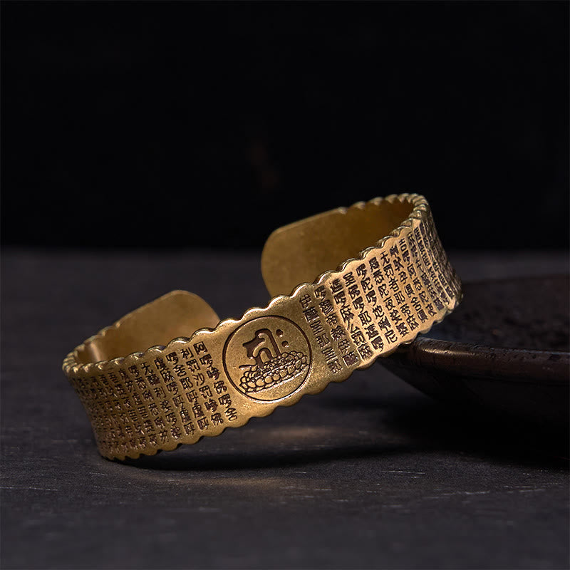 Nimara Ritual Great Compassion Mantra Copper Brass Luck Self Care Bracelet Bangle