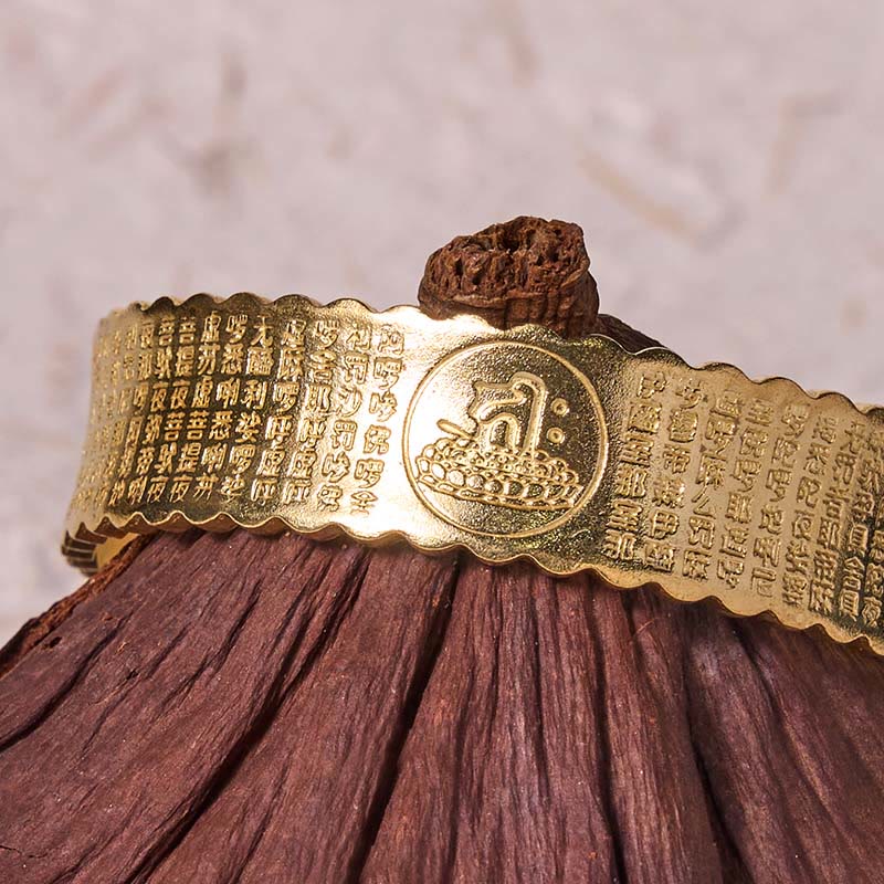 Nimara Ritual Great Compassion Mantra Copper Brass Luck Self Care Bracelet Bangle
