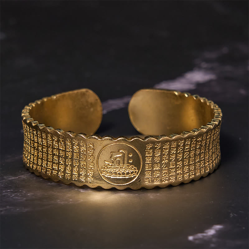 Nimara Ritual Great Compassion Mantra Copper Brass Luck Self Care Bracelet Bangle