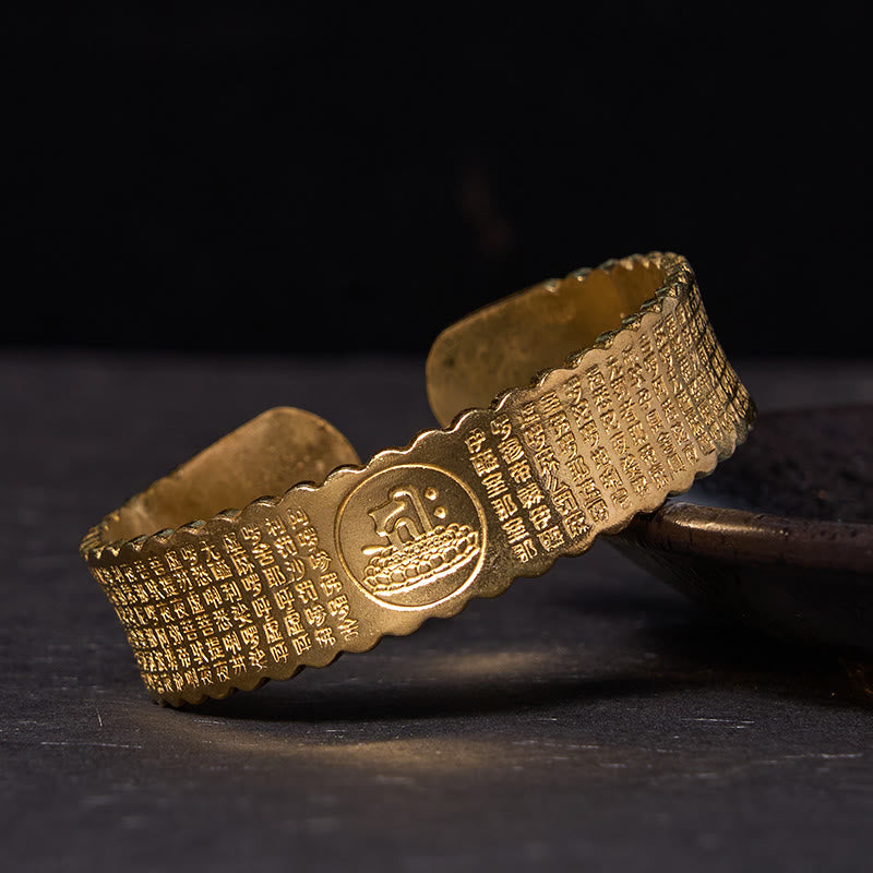 Nimara Ritual Great Compassion Mantra Copper Brass Luck Self Care Bracelet Bangle