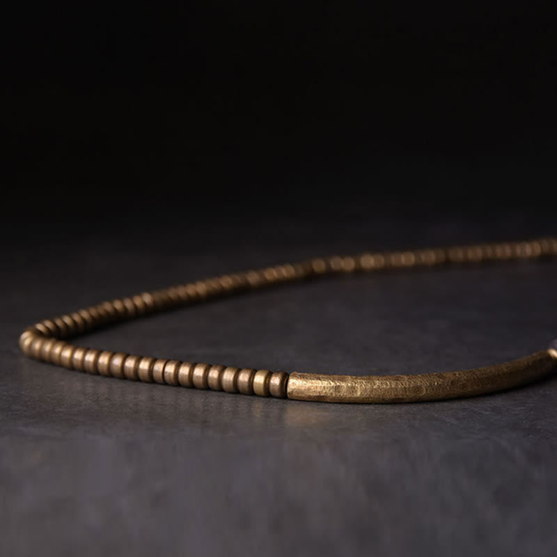 Nimara Ritual Vintage Lava Rock Copper Brass Multi-turn Wrap Calm Bracelet