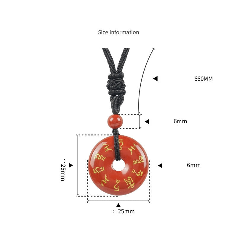 Nimara Ritual Green Tara Mantra Natural Various Crystal Black Obsidian Fulfilment Necklace Pendant