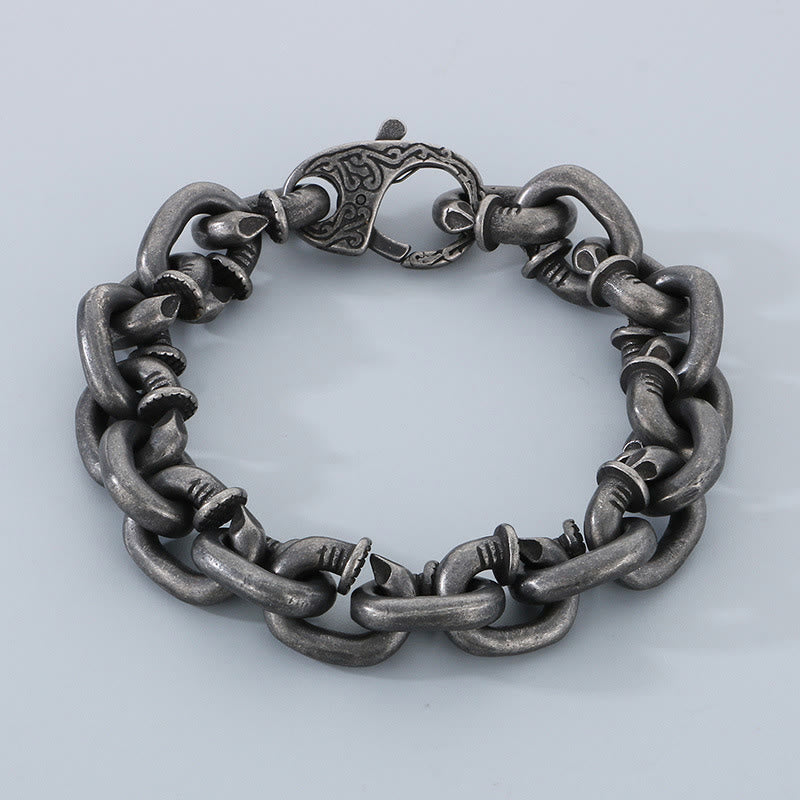Nimara Ritual Square Rivets Titanium Steel Good Luck Balance Bracelet