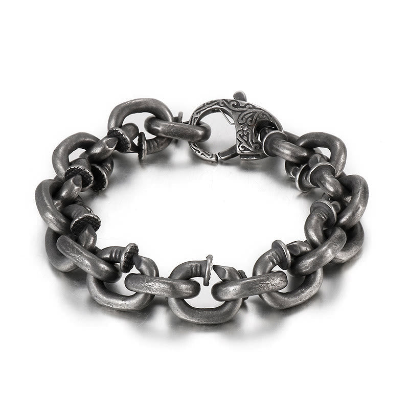 Nimara Ritual Square Rivets Titanium Steel Good Luck Balance Bracelet