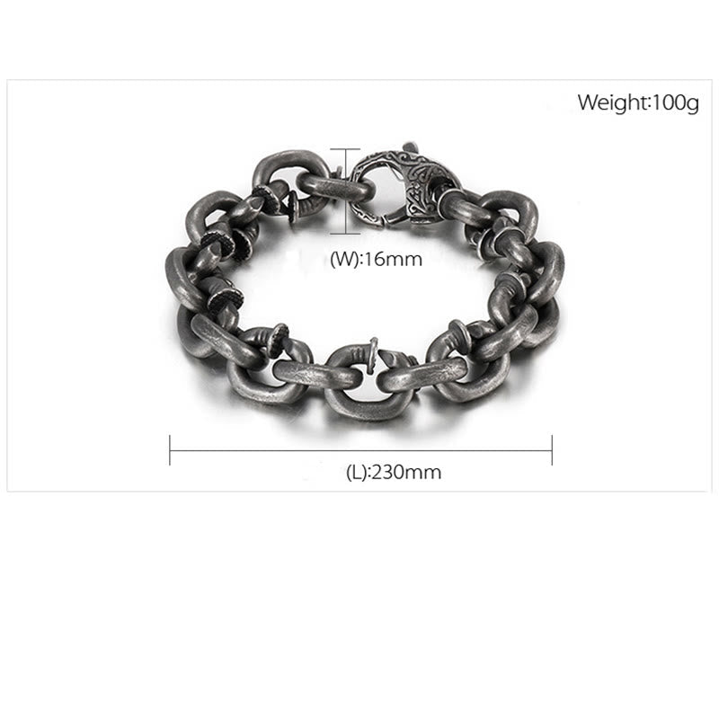 Nimara Ritual Square Rivets Titanium Steel Good Luck Balance Bracelet