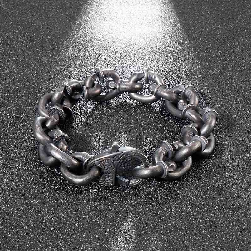 Nimara Ritual Square Rivets Titanium Steel Good Luck Balance Bracelet