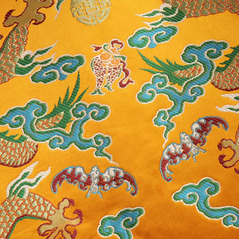 Nimara Ritual Chinese New Year Dragon Embroidery Auspicious Clouds Frog-button Tang Suit Men's Jacket Shirt
