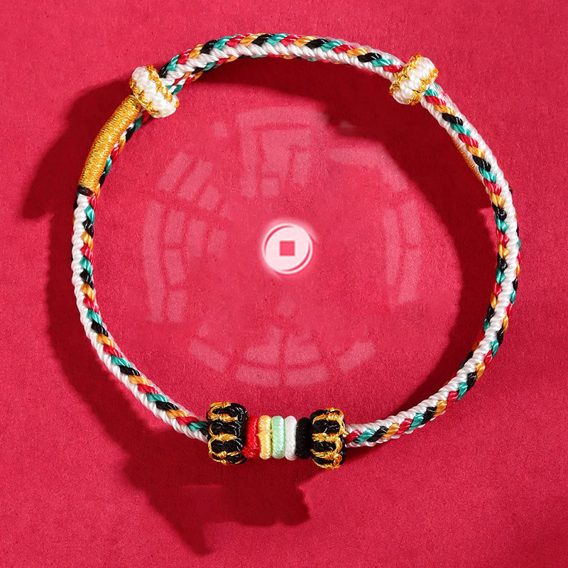Nimara Ritual Five Elements Colorful String Completeness Knot Reef Knot Braid Luck Bracelet