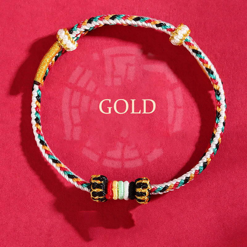 Nimara Ritual Five Elements Colorful String Completeness Knot Reef Knot Braid Luck Bracelet