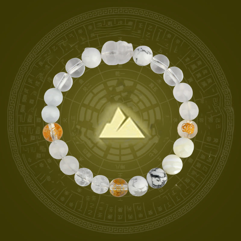 Nimara Ritual Five Elements Various Crystal Agate Pixiu Wealth Bracelet