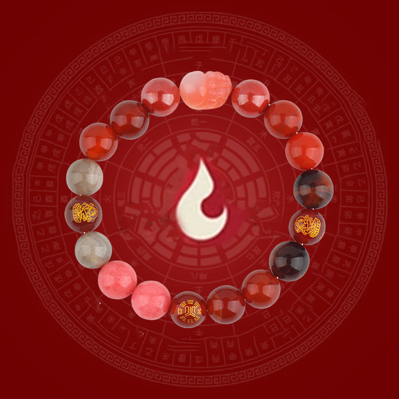 Nimara Ritual Five Elements Various Crystal Agate Pixiu Wealth Bracelet