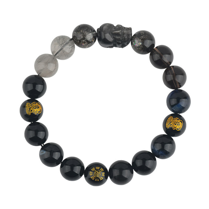 Nimara Ritual Five Elements Various Crystal Agate Pixiu Wealth Bracelet