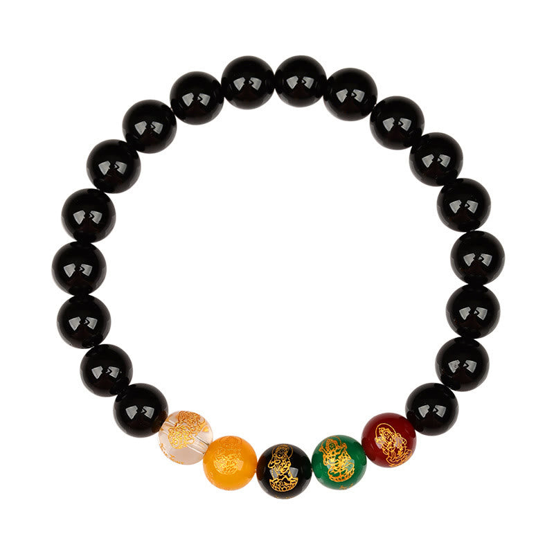 Nimara Ritual Five Elements Various Agate Jambhala Luck Bracelet