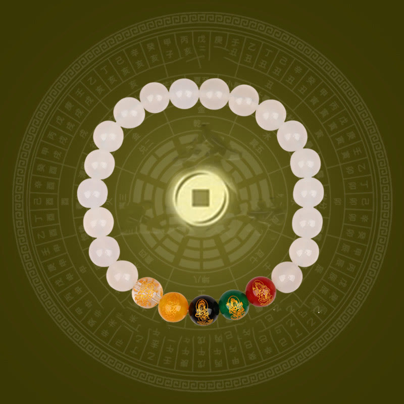Nimara Ritual Five Elements Various Agate Jambhala Luck Bracelet