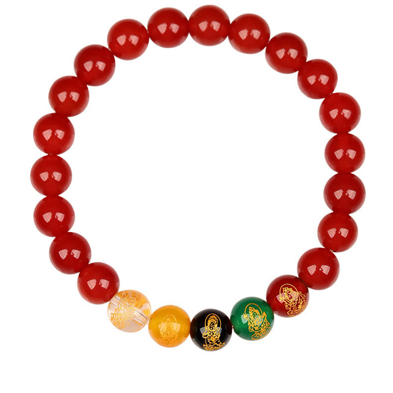 Nimara Ritual Five Elements Various Agate Jambhala Luck Bracelet