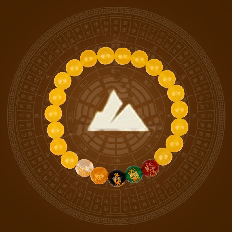 Nimara Ritual Five Elements Various Agate Jambhala Luck Bracelet