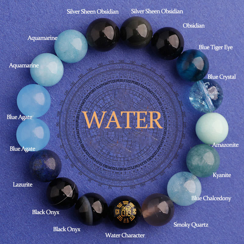 Nimara Ritual Five Elements Various Agate Balance Luck Bracelet