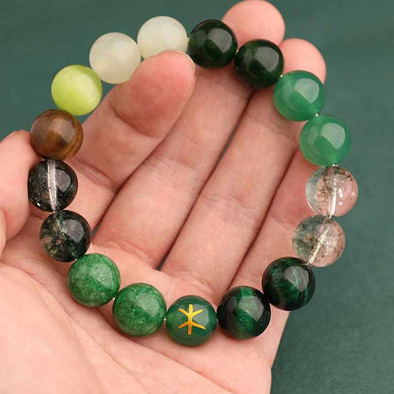 Nimara Ritual Five Elements Various Agate Balance Luck Bracelet