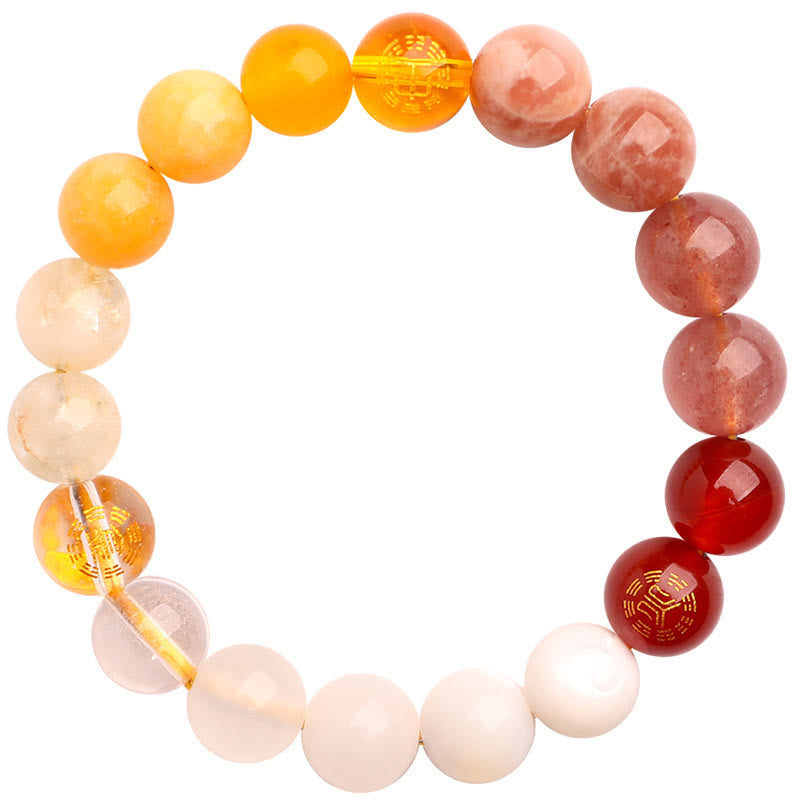 Nimara Ritual Five Elements Various Agate Crystal Sun Stone Wisdom Bracelet