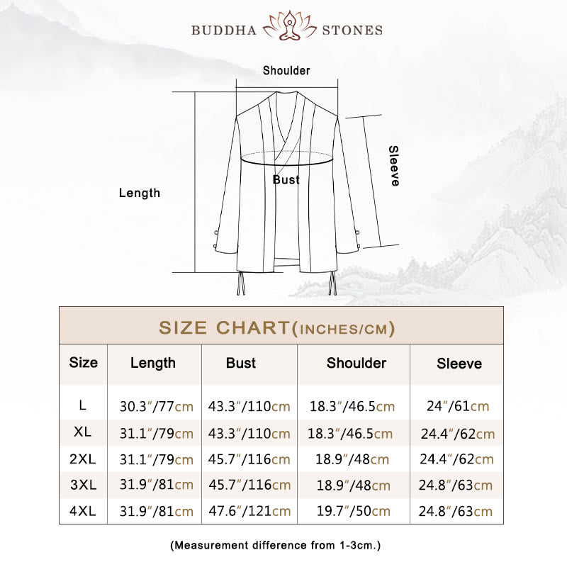 Nimara Ritual Fall Chinese Hanfu Cotton Linen Men Jacket Clothing
