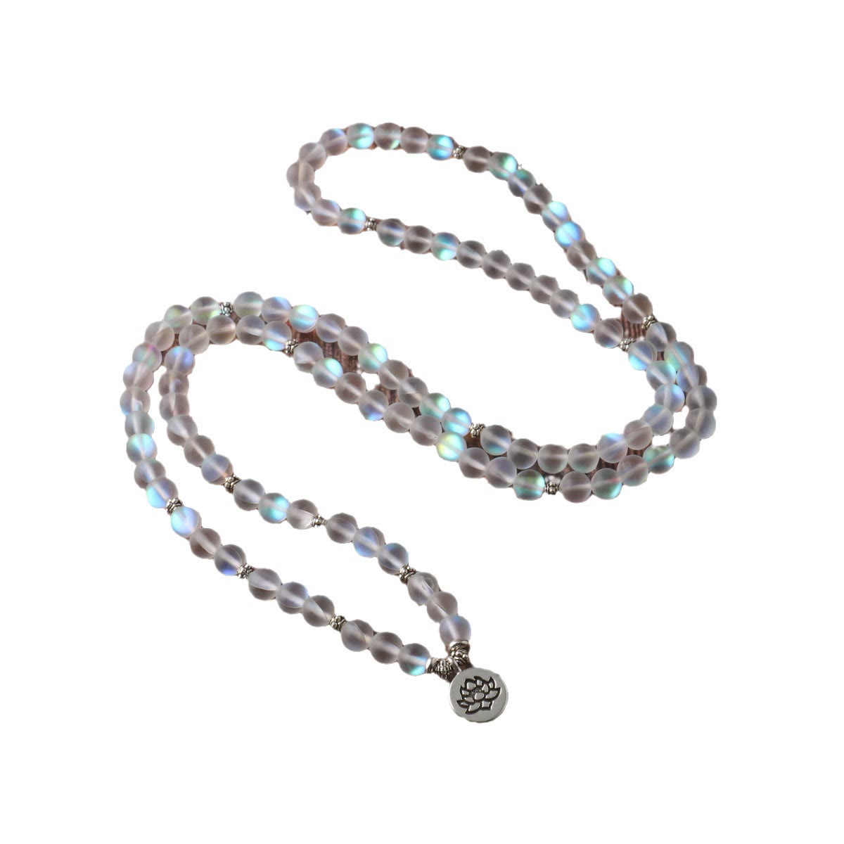 Nimara Ritual 108 Mala Beads Glitter Stone Lotus Enlightenment Bracelet