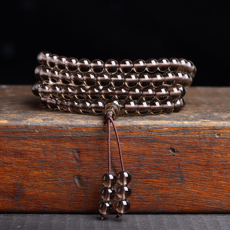 Nimara Ritual 108 Mala Beads Black Obsidian lce Obsidian Fulfilment Bracelet