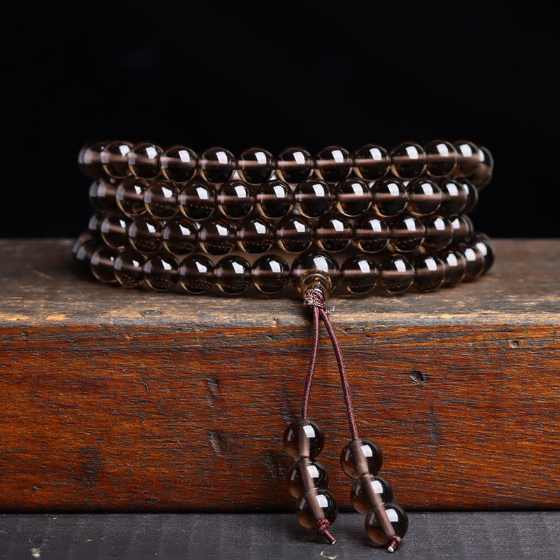 Nimara Ritual 108 Mala Beads Black Obsidian lce Obsidian Fulfilment Bracelet