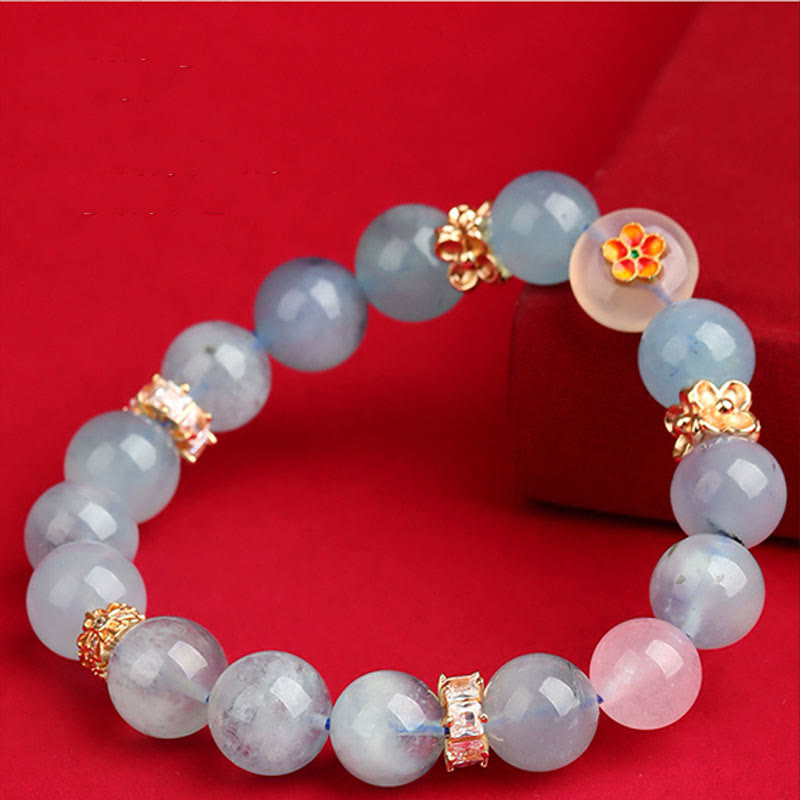 Nimara Ritual Five Elements Various Agate Crystal Green Phantom Rutilated Quartz Green Grape Agate Malachite Luck Bracelet