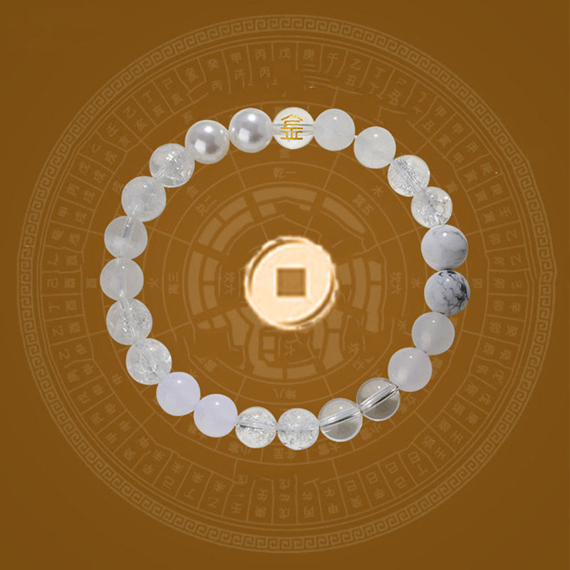 Nimara Ritual Five Elements Various Agate Crystal Rutilated Quartz Tiger Eye Yellow Agate Citrine Luck Bracelet