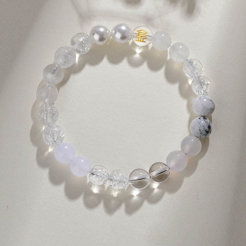 Nimara Ritual Five Elements Various Agate Crystal Rutilated Quartz Tiger Eye Yellow Agate Citrine Luck Bracelet