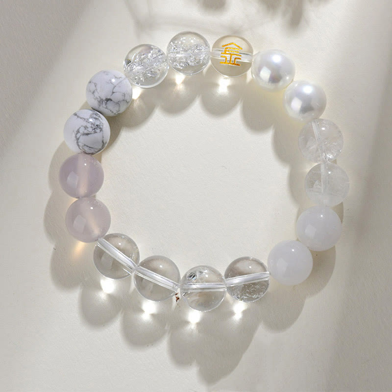 Nimara Ritual Five Elements Various Agate Crystal Rutilated Quartz Tiger Eye Yellow Agate Citrine Luck Bracelet