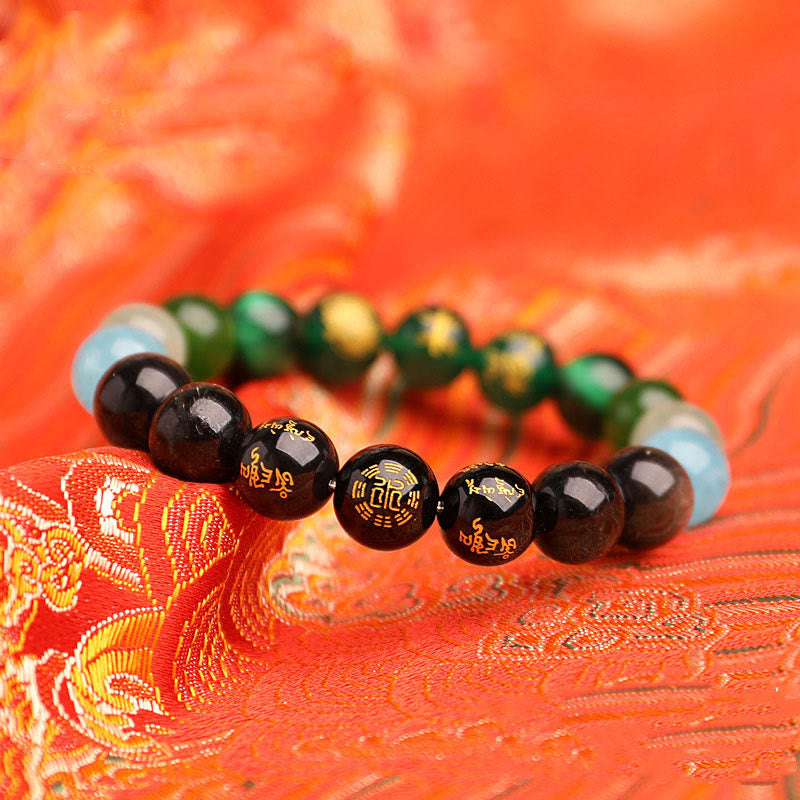 Nimara Ritual Five Elements Various Agate Crystal South Red Agate Strawberry Quartz Sun Stone Citrine Luck Bracelet