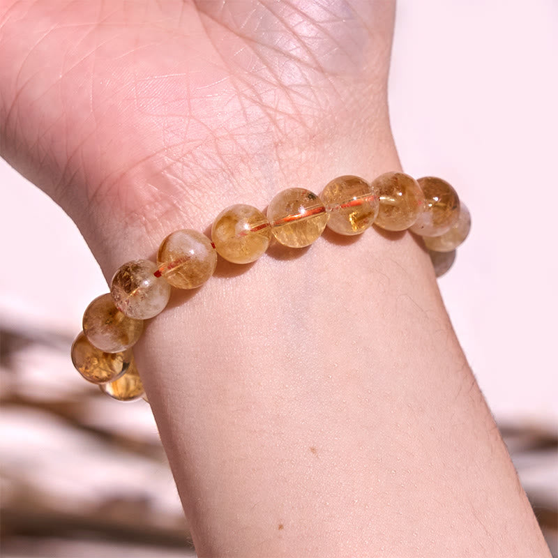 Nimara Ritual Natural Citrine Snowflake Crystal Prosperity Bracelet
