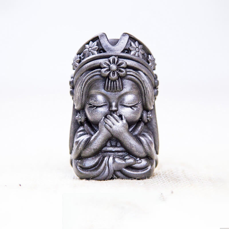 Nimara Ritual Handmade Zakiram Iron Powder Rust Cast Resin Statue Zen Home Decoration
