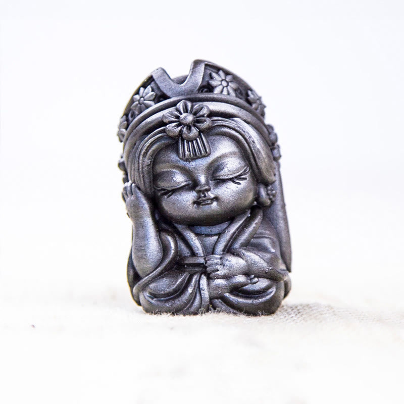Nimara Ritual Handmade Zakiram Iron Powder Rust Cast Resin Statue Zen Home Decoration
