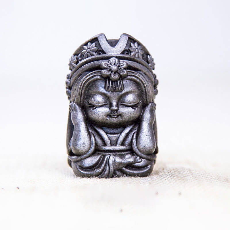 Nimara Ritual Handmade Zakiram Iron Powder Rust Cast Resin Statue Zen Home Decoration