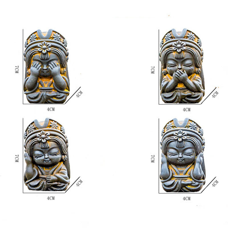 Nimara Ritual Handmade Zakiram Iron Powder Rust Cast Resin Statue Zen Home Decoration