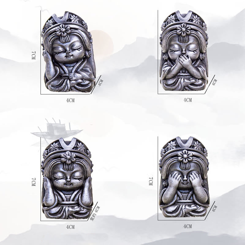Nimara Ritual Handmade Zakiram Iron Powder Rust Cast Resin Statue Zen Home Decoration