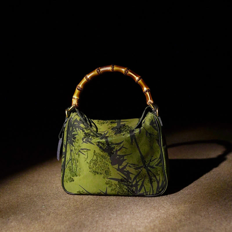 Nimara Ritual Lush Bamboo Handle Xiangyunsha Silk Crossbody Bag Hangbags