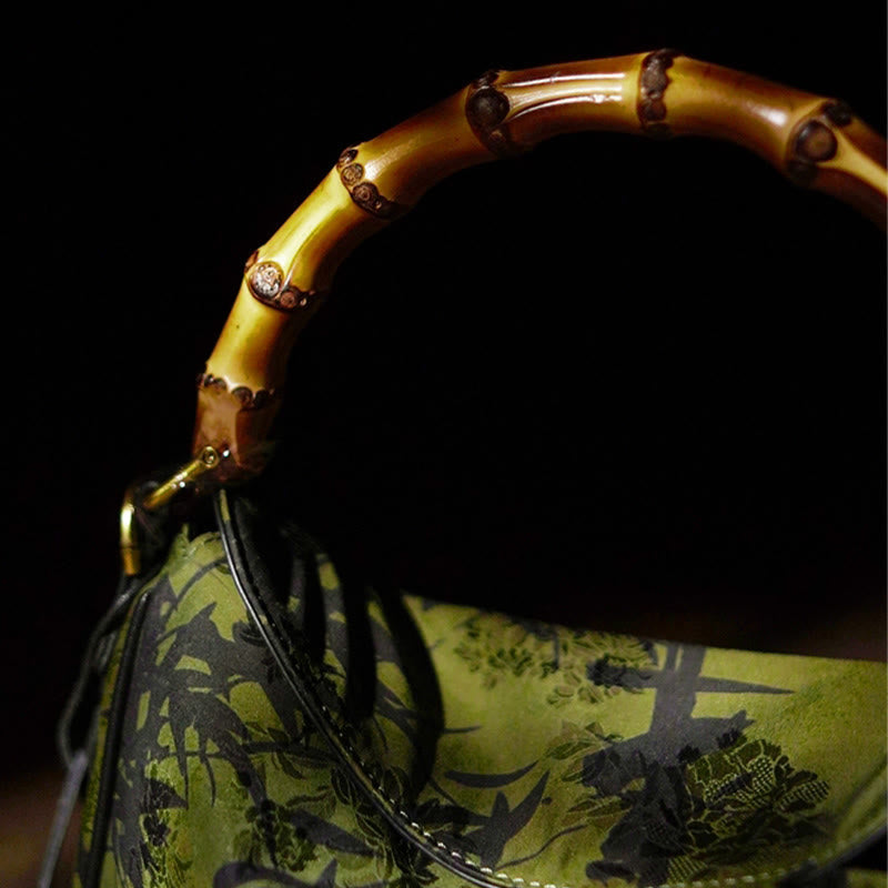 Nimara Ritual Lush Bamboo Handle Xiangyunsha Silk Crossbody Bag Hangbags