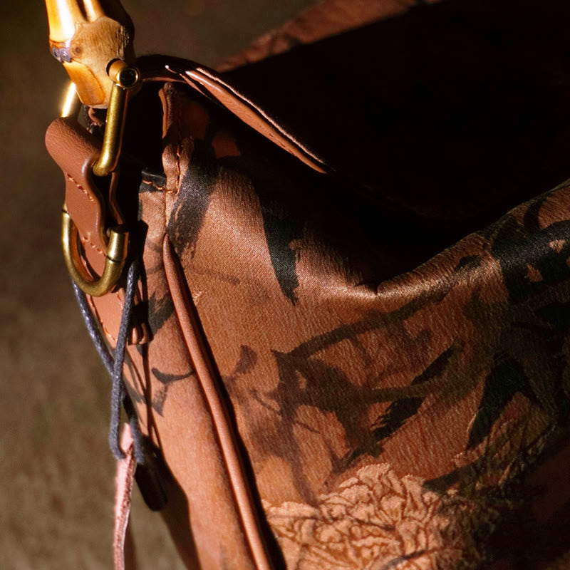 Nimara Ritual Lush Bamboo Handle Xiangyunsha Silk Crossbody Bag Hangbags