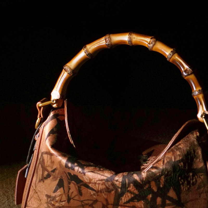 Nimara Ritual Lush Bamboo Handle Xiangyunsha Silk Crossbody Bag Hangbags