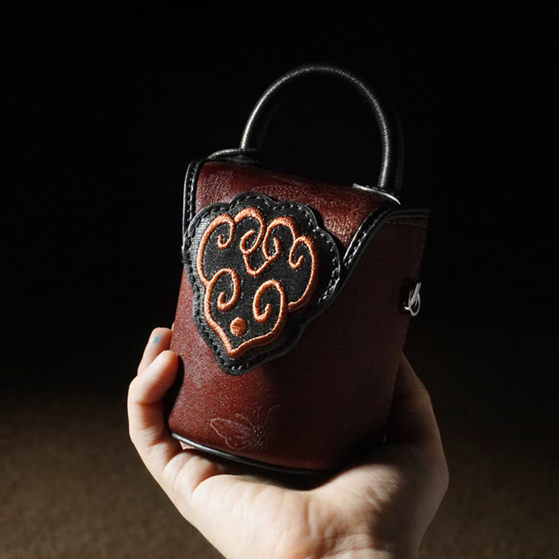 Nimara Ritual Auspicious Clouds Butterfly Flowers Xiangyunsha Silk Crossbody Bag Hangbags