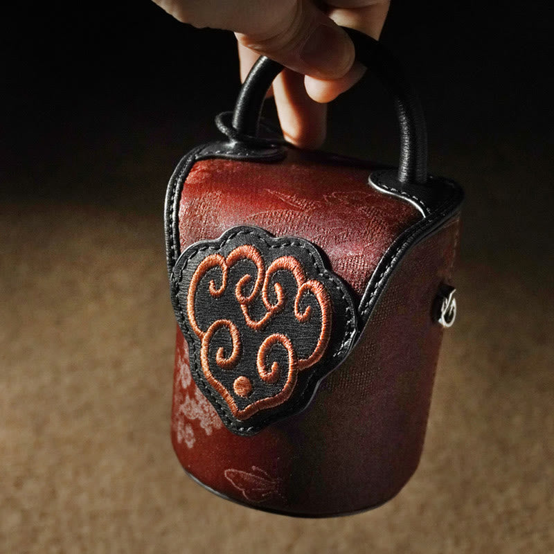 Nimara Ritual Auspicious Clouds Butterfly Flowers Xiangyunsha Silk Crossbody Bag Hangbags