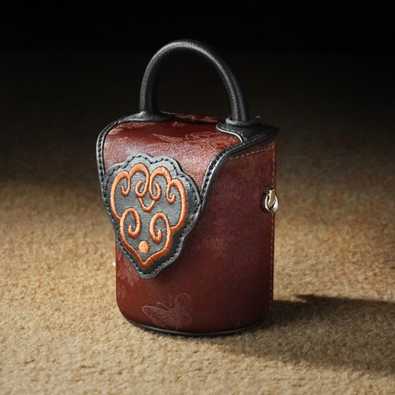 Nimara Ritual Auspicious Clouds Butterfly Flowers Xiangyunsha Silk Crossbody Bag Hangbags