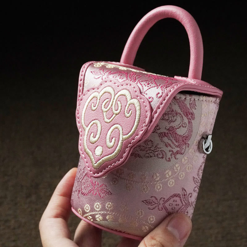 Nimara Ritual Auspicious Clouds Butterfly Flowers Xiangyunsha Silk Crossbody Bag Hangbags