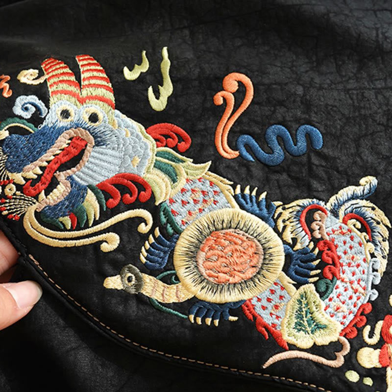 Nimara Ritual Fish Flower Phoenix Embroidery Xiangyunsha Silk Shoulder Bag