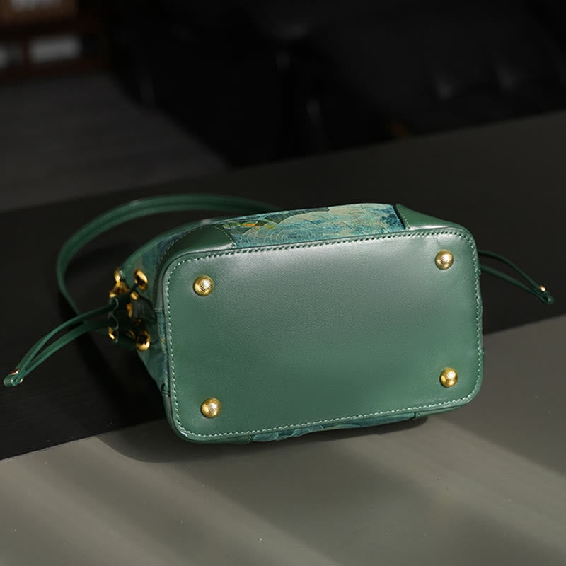 Nimara Ritual Handmade River Mountain Bead Pearl Tassel Xiangyunsha Silk Crossbody Bag Hangbags